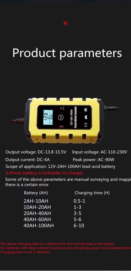 Battery Charger 12V Pulse Repair Charger