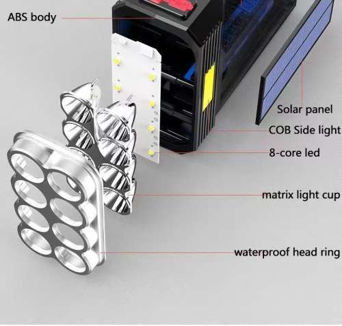 Solar Rechargeable USB Flashlight