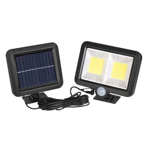 108 COB LED Bright White Solar LED Light With Split Solar Panel & Motion Sensor with Cable