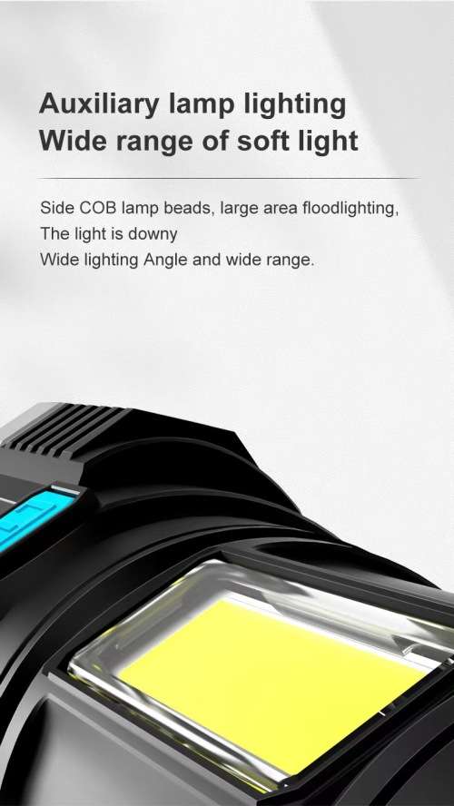 LED Multifunctional Flashlight with COB Side Light