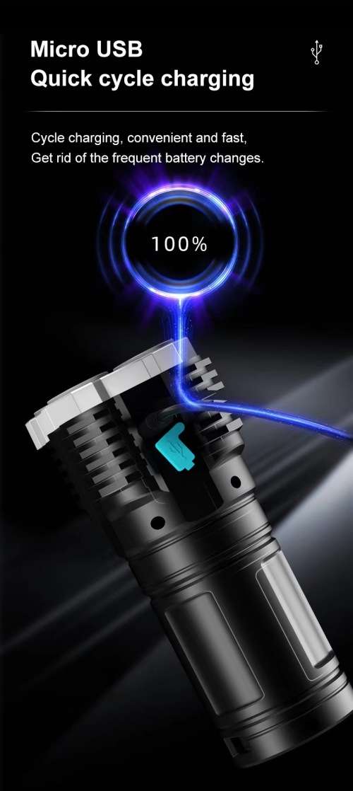 LED Multifunctional Flashlight with COB Side Light