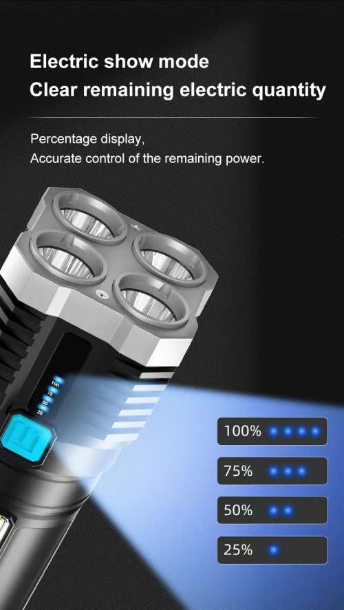LED Multifunctional Flashlight with COB Side Light