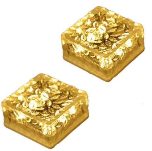 Solar Powered Ice Bricks Warm White 2pcs