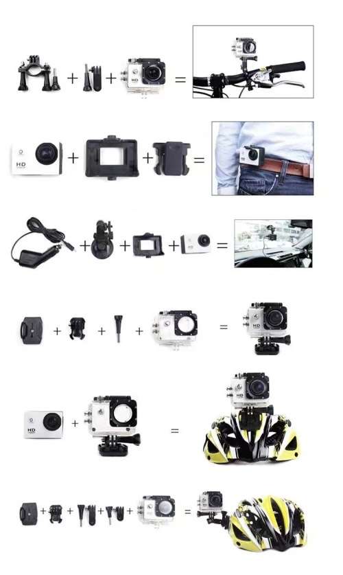 Mini HD Sports Waterproof Camera Diving Cycling Off Road
