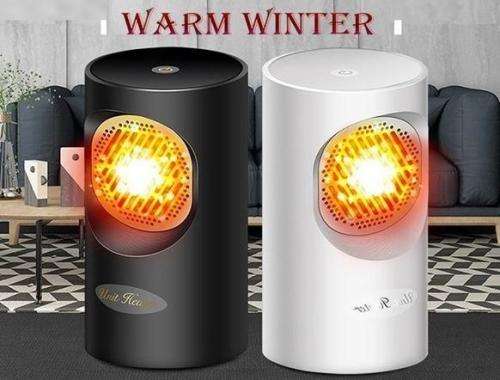 Table top Fan Heater - Portable heater - WHITE