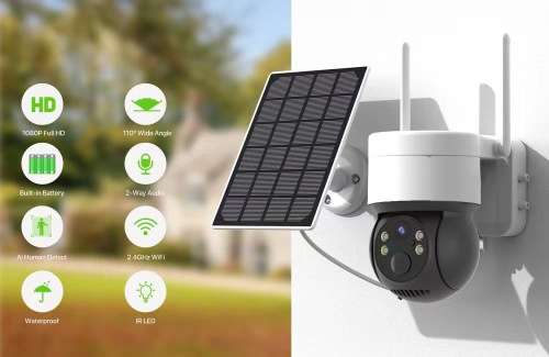 WIFI Outdoor HD Camera Solar Low Power Dome Camera