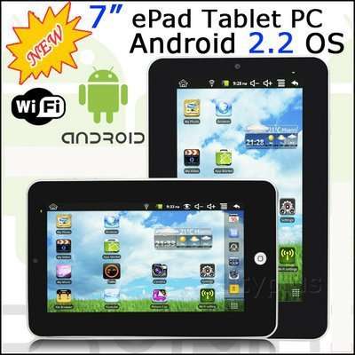 *FREE SHIPPING* Latest 2012 7" inch 4GB Tablet PC Multitouch with Android 2.2 ePad Laptop