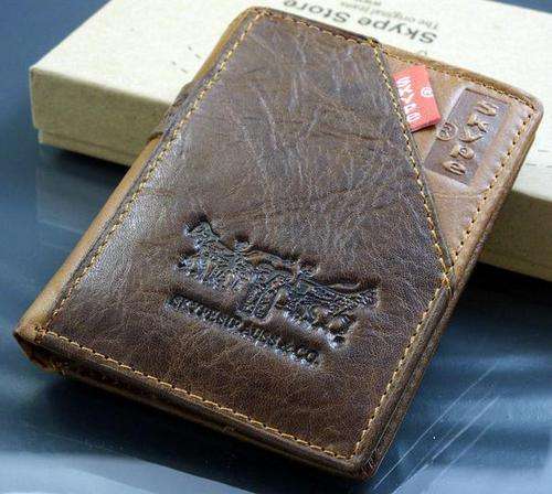 Mens High Quality Tough Genuine Leather Wallet - Skype M new
