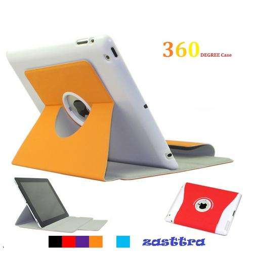 iPad 2/3/4 Magnetic Smart Leather Case, New Design 360 Degree Rotatable Stand Case**FREE STYLUS PEN*