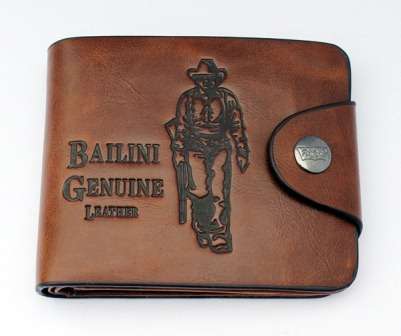Mens High Quality Tough Genuine Leather Wallet - Bailini CB new