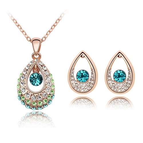 Crystal Jewelry Set Make With Swarovski Elements Earrings+Necklace***MSRP R1500***