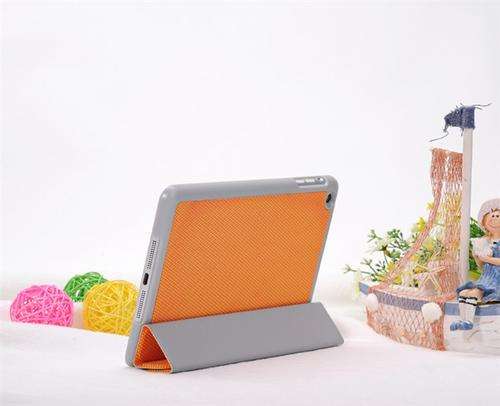 Ipad mini case 7.9", Slim Ball Grain PU Leather case with full back cover (8 colours)
