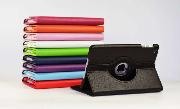 360 Degree Rotary PU Leather Case For iPad mini***FREE STYLUS PEN***