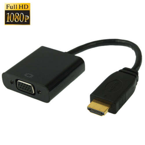 HDMI Male to VGA Female Video Adapter Cable, Support Full HD 1080P, Length: 22cm
