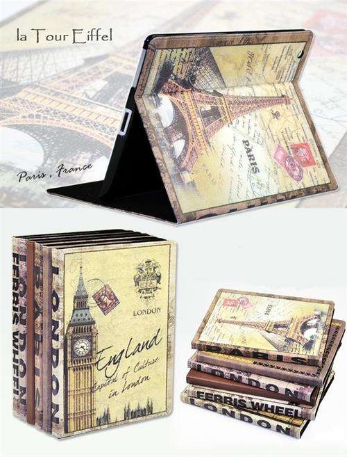 Retro Design PU Leather Stand Smart Cover Case For iPad 2 / iPad 3 / iPad 4