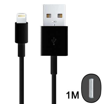 USB Sync Data Cable for Iphone 5 Ipad 4 Ipod 5th Gen Lightning Connector -  Length: 1m