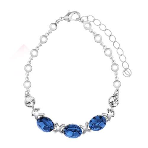 MADE WITH SWAROVSKI ELEMENTS Blue Moonlight Crystal Rhinestone Bracelet