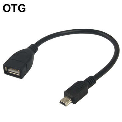 Mini 5-pin USB to USB 2.0 AM OTG Adapter Cable, Length: 12cm