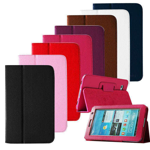 **FREE Stylus Pen**Leather Case with Holder for Samsung Galaxy Tab 2 P3100 / P6200 **4 Colors**