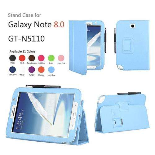 Leather Stand Cover Case For Samsung Galaxy Note 8.0 N5100 / N5110 (10 Colors)