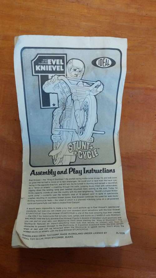 Evil Knievel Stunt Cycle Vintage Toy 1975 (CIB)