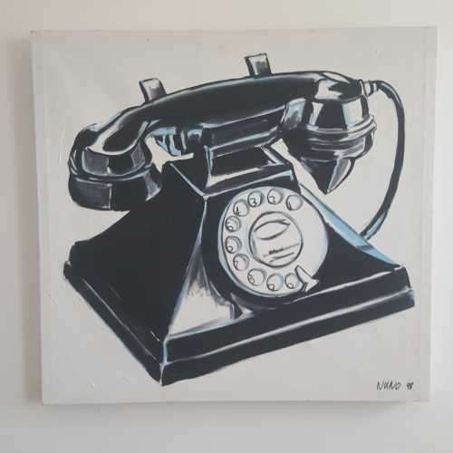 Nuno Cruz Telephone Painting on Canvas - 750x750mm