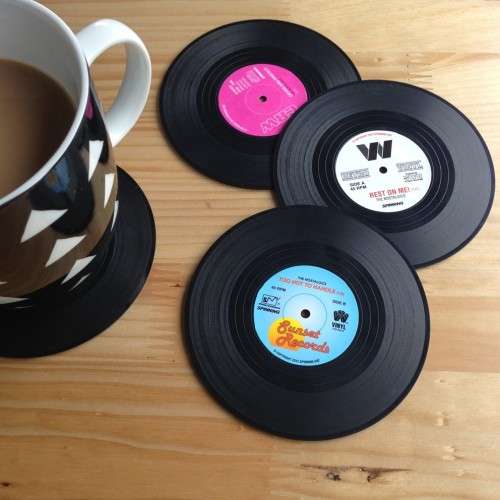 Vinyl Record Coasters - 6 Piece