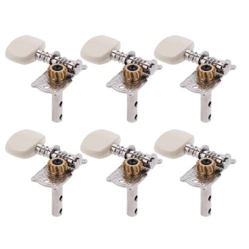 Guitar Tuning Pegs, singles, white, 6 in a pack (Ships Immediately)