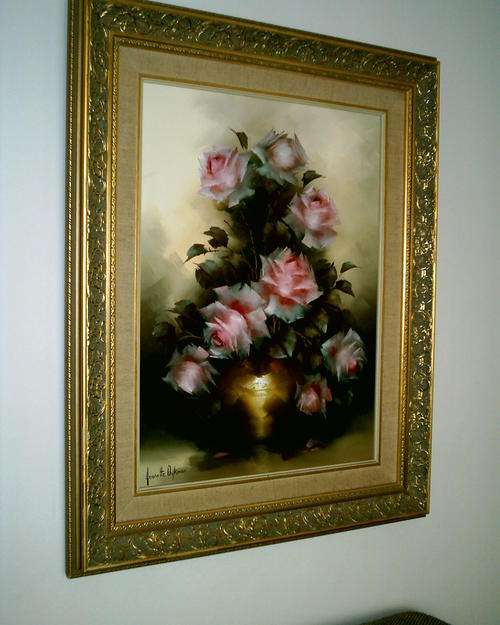 Pink Roses --oil on canvas -- Jeanette Dykman