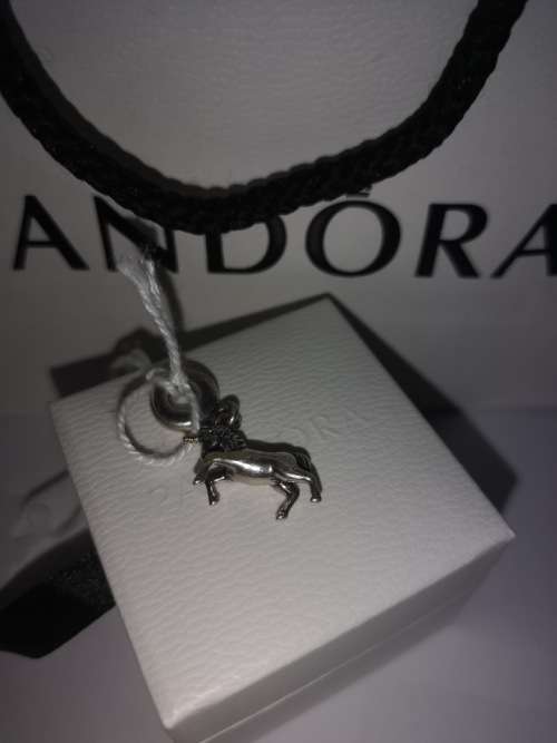 Authentic Sterling Silver Gold Plated Unicorn Pandora Charm
