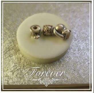 3 STUNNING STERLING SILVER DONNA MIA CHARM SET FOR PANDORA