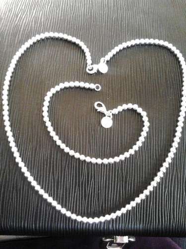 Stylish Necklace & Bracelet set, 925 silver filled
