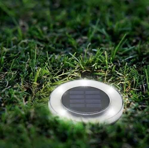 Solar Ground Lights 16 LED Outdoor Waterproof In-Ground Lights Solar Powered (White)