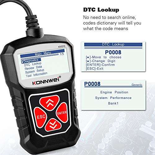 KONNWEI KW309 Universal Car Scanner Professional Automotive Code Reader Vehicle CAN Diagnostic Scan