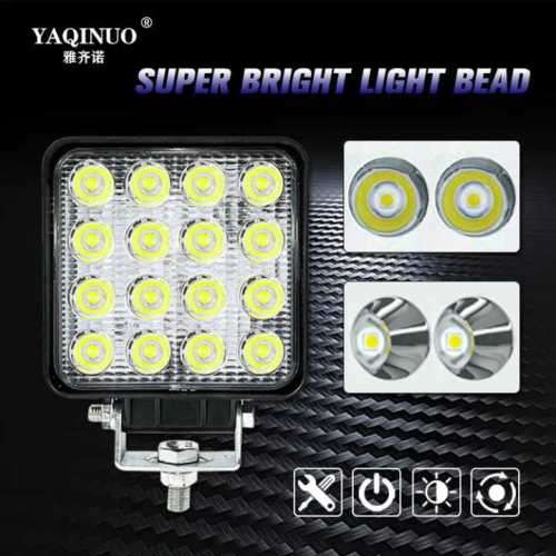 Square 48W LED Work Light 12V Off Road Flood Spot Light