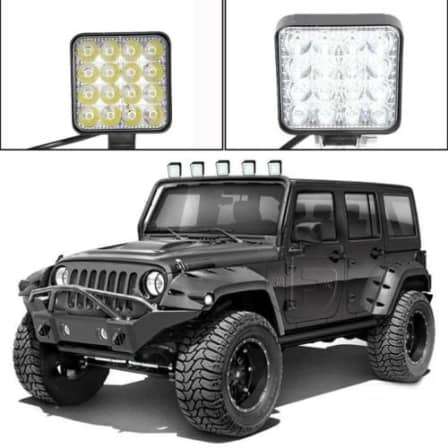 Square 48W LED Work Light 12V Off Road Flood Spot Light