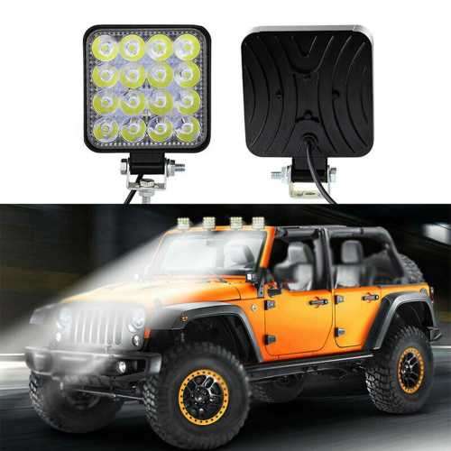 Square 48W LED Work Light 12V Off Road Flood Spot Light
