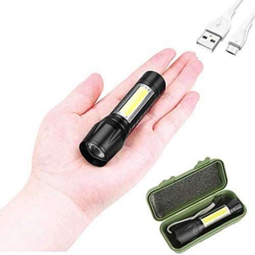 USB Rechargable Mini Torch with Zoom Function