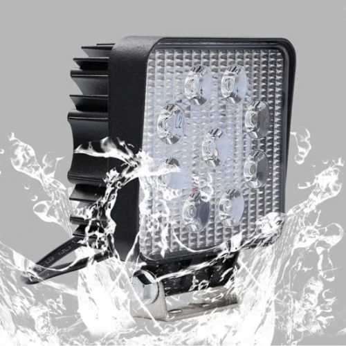 4` 27W Square Led Work Light Bar SUV Flood Beam Work Lamp