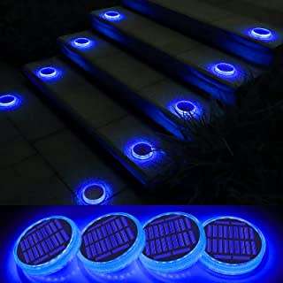 Solar Outdoor Buried Light 8 LED IP65 - Blue