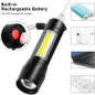 Rechargable Mini USB Torch with Zoom Function