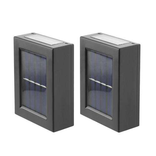 Solar Wall Light Up And Down Waterproof Glow Wall Light Outdoor Garden Lamp