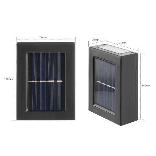 Solar Wall Light Up And Down Waterproof Glow Wall Light Outdoor Garden Lamp