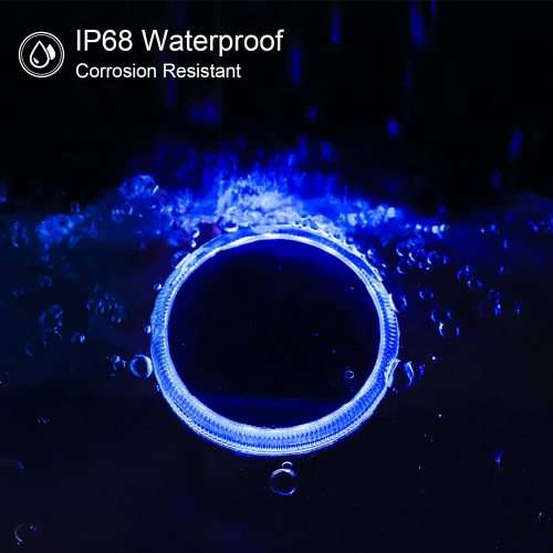 Solar Outdoor Buried Light 8 LED IP65 - Blue