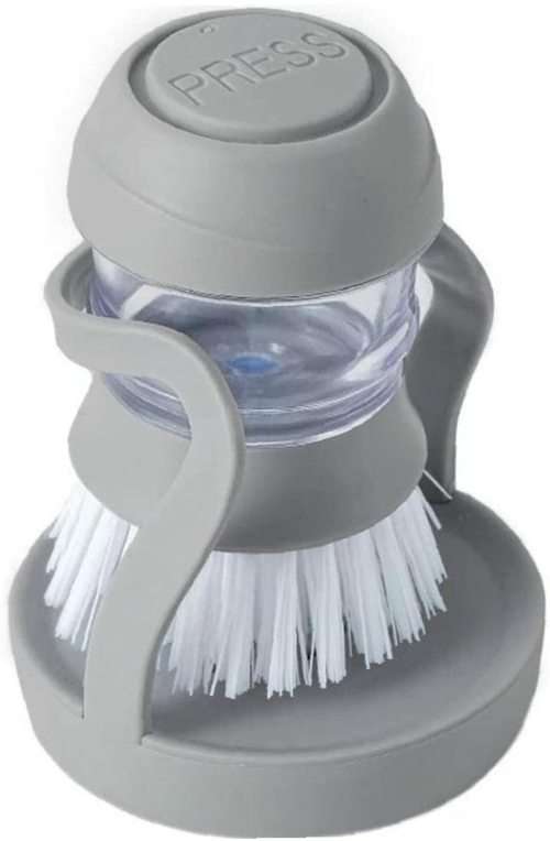 Soap Dispensing Cleaning Pot Brush With Holder