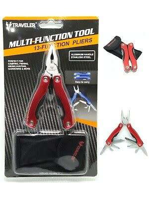 TRAVELER 13-Function Pliers Knife Folding Multi-Tool