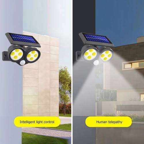 Multifunctional Double Headed Solar Wall lamp