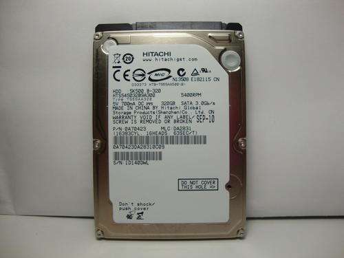 Hitachi 320GB 5K500.B-320 HTS545032B9A300 P/N:0A70423 MLC:DA2831 SATA Laptop HDD