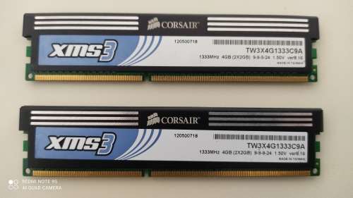 AMAZING !!! ***GAMING RAM KIT*** CORSAIR XMS3 4GB Memory Kit (2x2GB Ram sticks) ***SUPPORTS XMP***