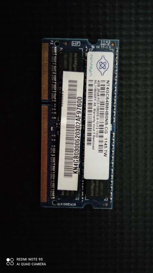 Upgrade your Laptop***4GB DDR3 Laptop Ram*** 4GB 2Rx8 PC3-10600S-9-10-F2. 1333